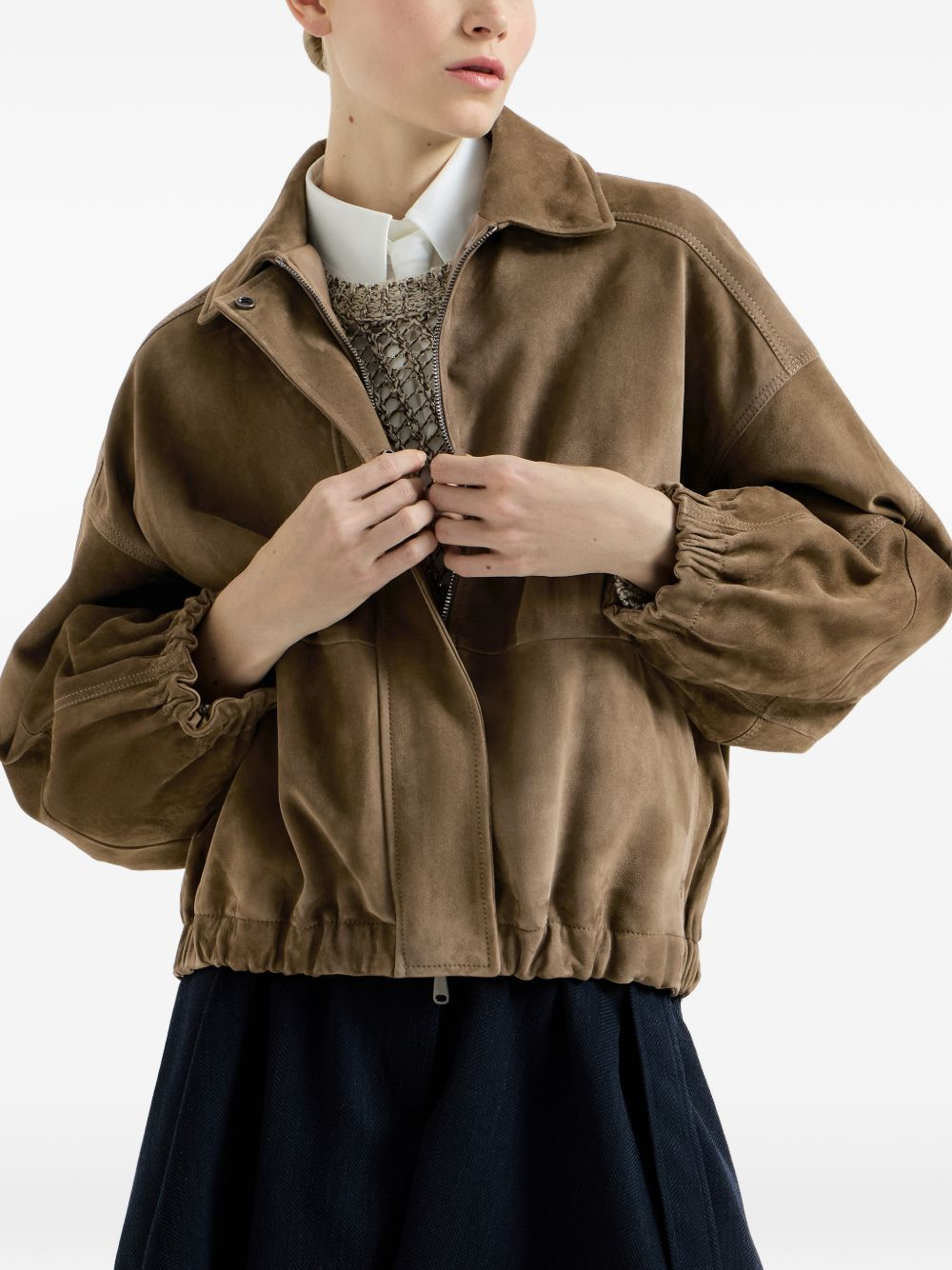 [Brunello Cucinelli] Leather Jacket FW26 MPCAI7594PC9801