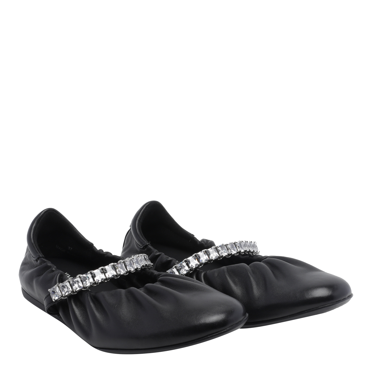 [Jimmy Choo] Flat shoes FW26 JADE BALLERINAGKEBLACK/CRYSTAL