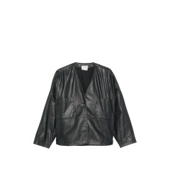 [Forte Forte] Leather Jacket FW26 15011MYJACKETPETROLE