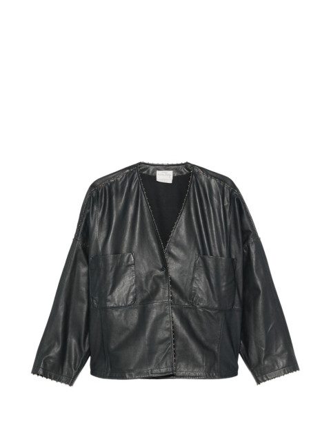 [Forte Forte] Leather Jacket FW26 15011MYJACKETPETROLE
