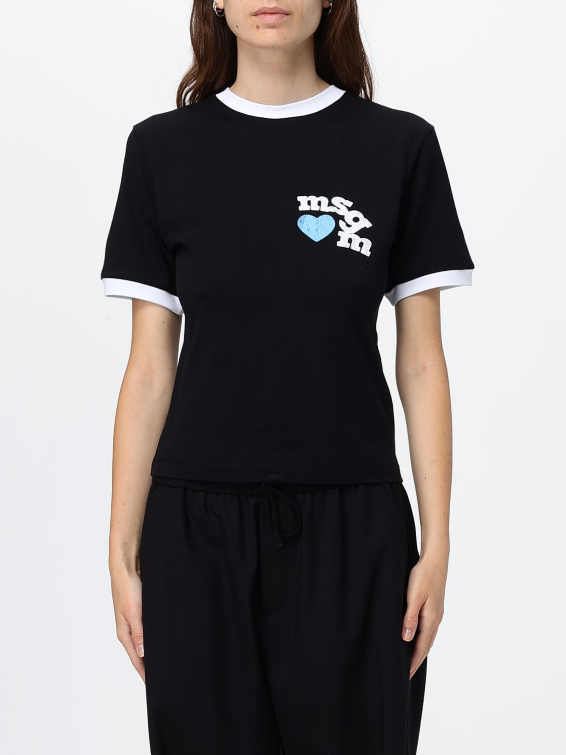 [MSGM] T-shirts Short Sleeve SS26 4042MDM88267002 BLACK