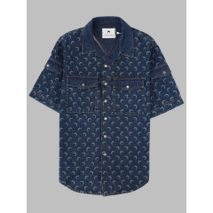[MARINE SERRE] Shirts Short Sleeve SS26 MSI062A_RDEN0002BL80