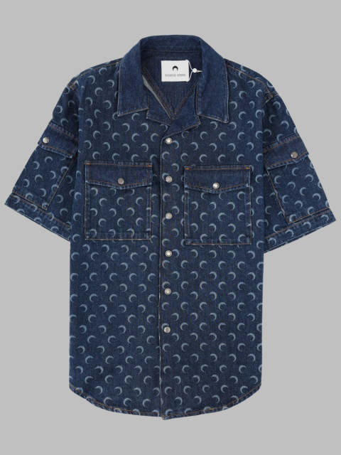 [MARINE SERRE] Shirts Short Sleeve SS26 MSI062A_RDEN0002BL80