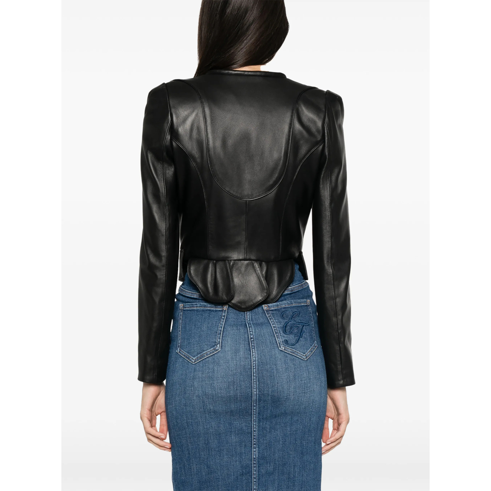 [ELISABETTA FRANCHI] Leather Jacket FW26 GD06G66E2  110