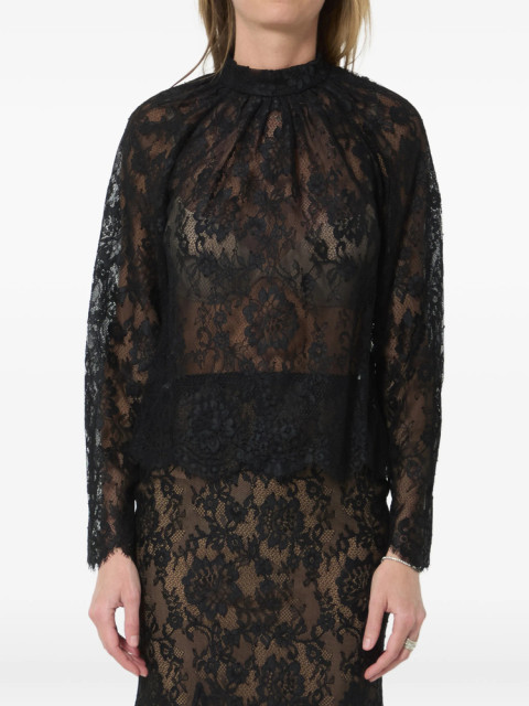 [Self-portrait] Blouse FW26 PF26-032TA-B  BLACK