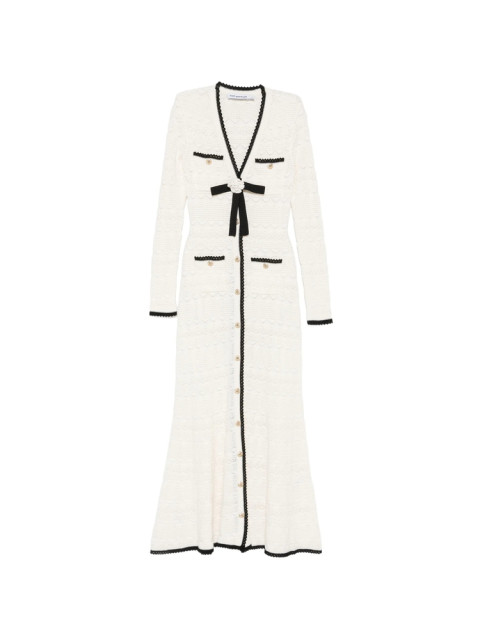 [Self-portrait] Long sleeve dress FW26 PF26-075C-W  WHITE