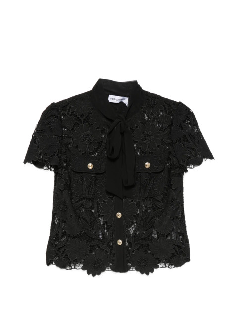 [Self-portrait] Blouse FW26 PF26-111T-B  BLACK