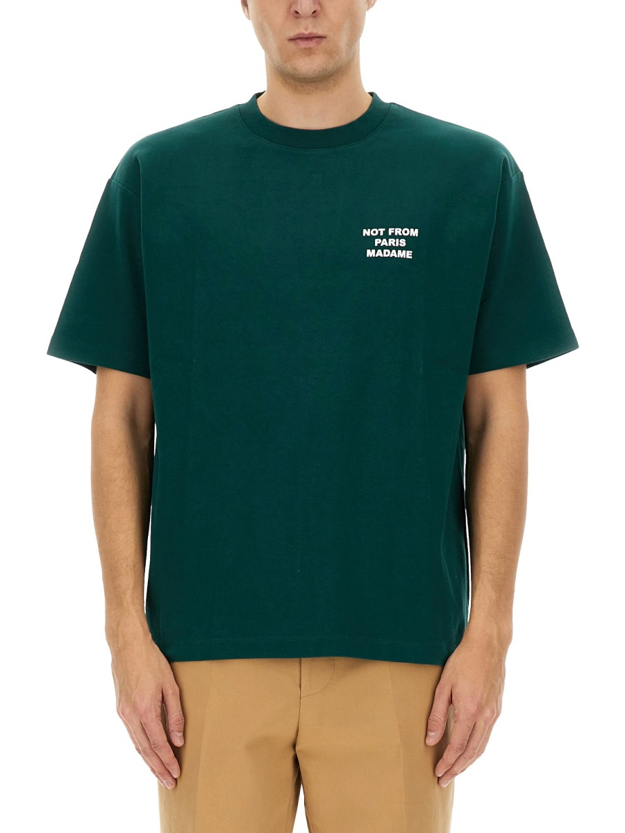 [DROLE DE MONSIEUR] T-shirts Short Sleeve FW26 TS203_CO002DARKGREEN