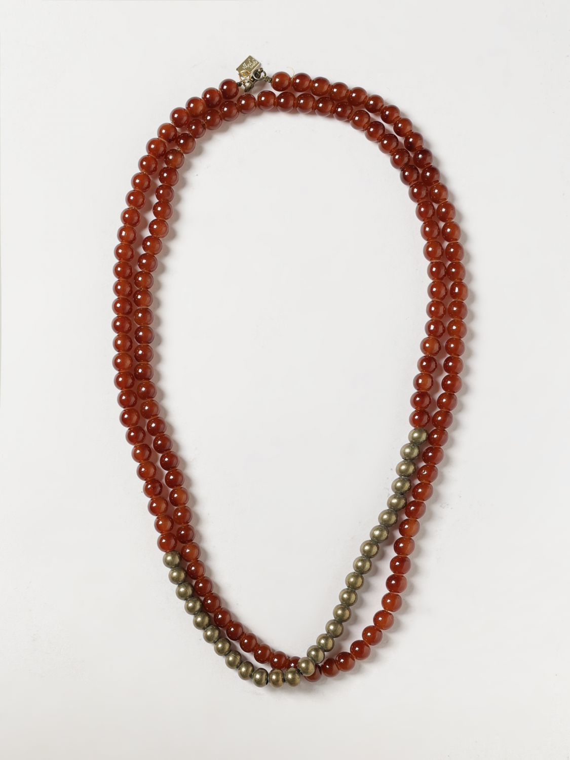 [ALLUJEWELS] Necklace SS26 COLLANE PERLINE CORNIOLA OTTONE