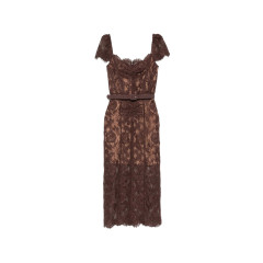 [Self-portrait] Short sleeve dress FW26 PF26-099MA-BR  BROWN