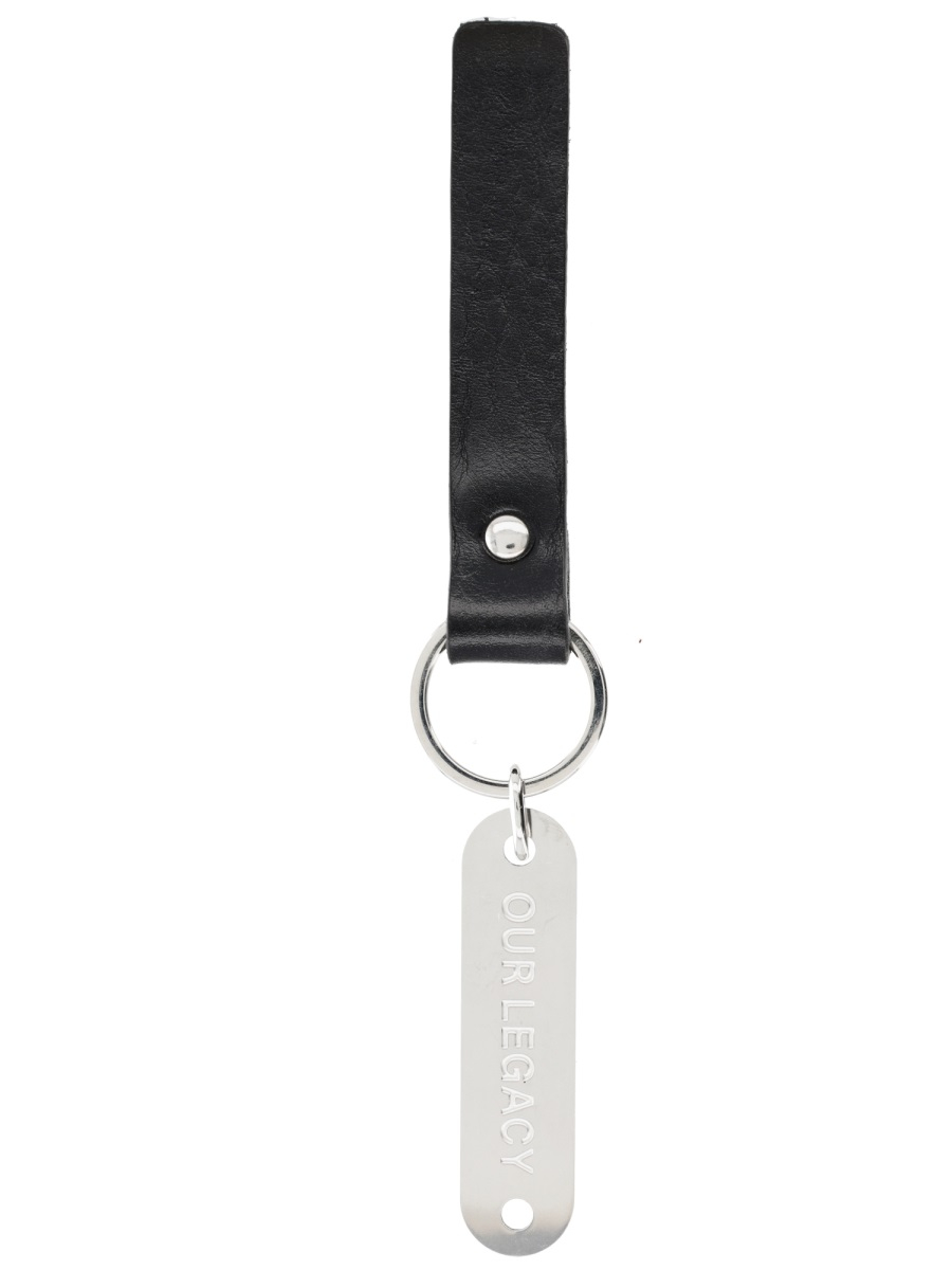 [Our Legacy] Keyring SS26 A4258RB_BLACKLEATHER
