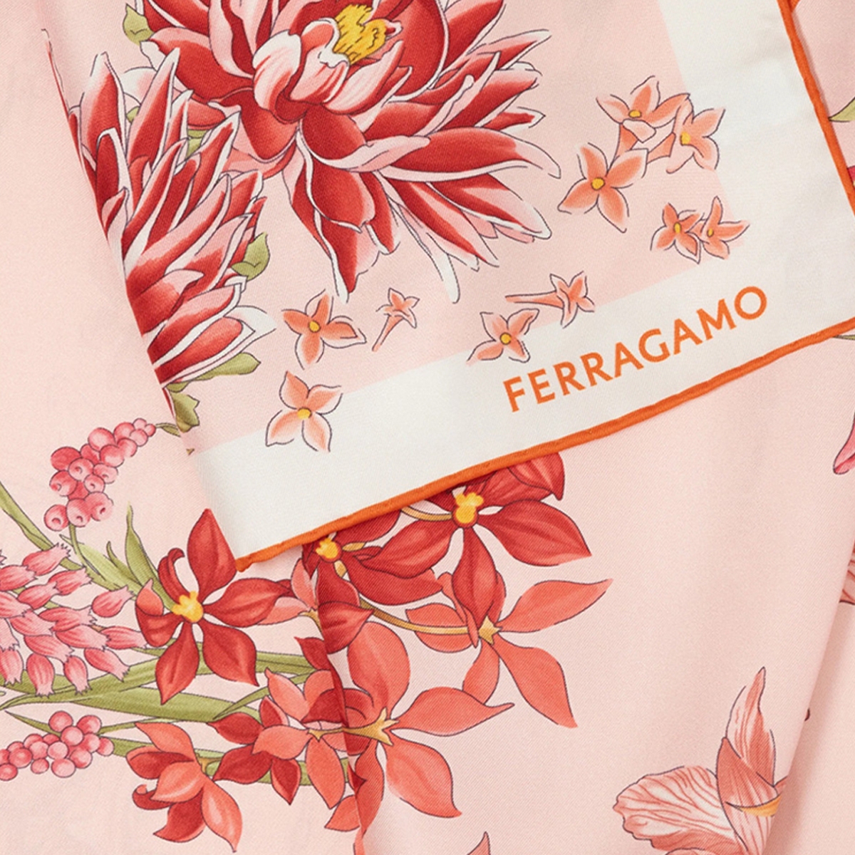 [Salvatore Ferragamo] Scarf FW26 795194310246ARANCIO/ROSA