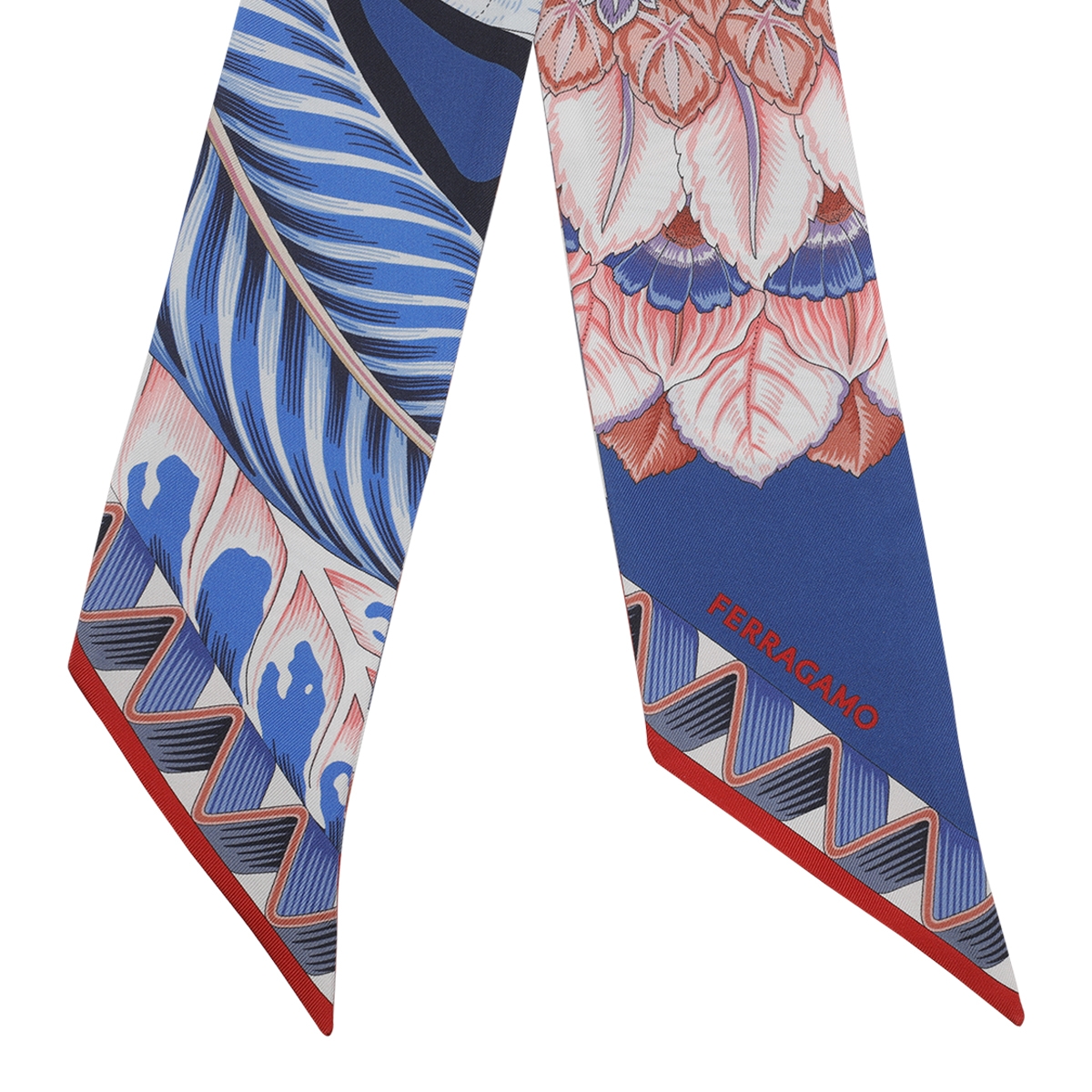 [Salvatore Ferragamo] Scarf FW26 785363321134NAVY/ROSSO