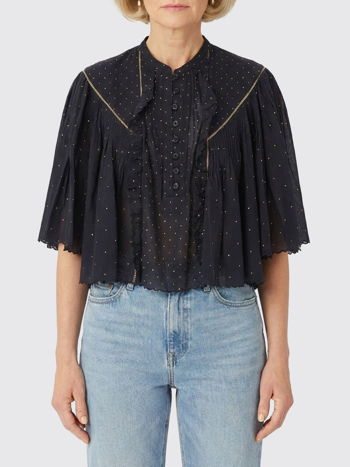 [Isabel Marant Etoile] Blouse SS26 HT0806FAD1J03E 01BK