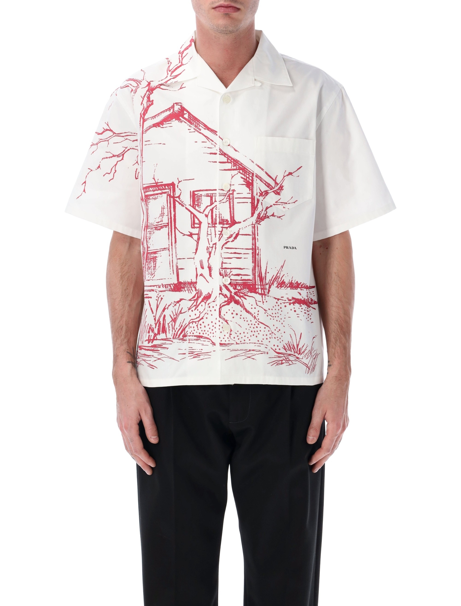 [Prada] Shirts Short Sleeve SS26 UCS414184FF0011