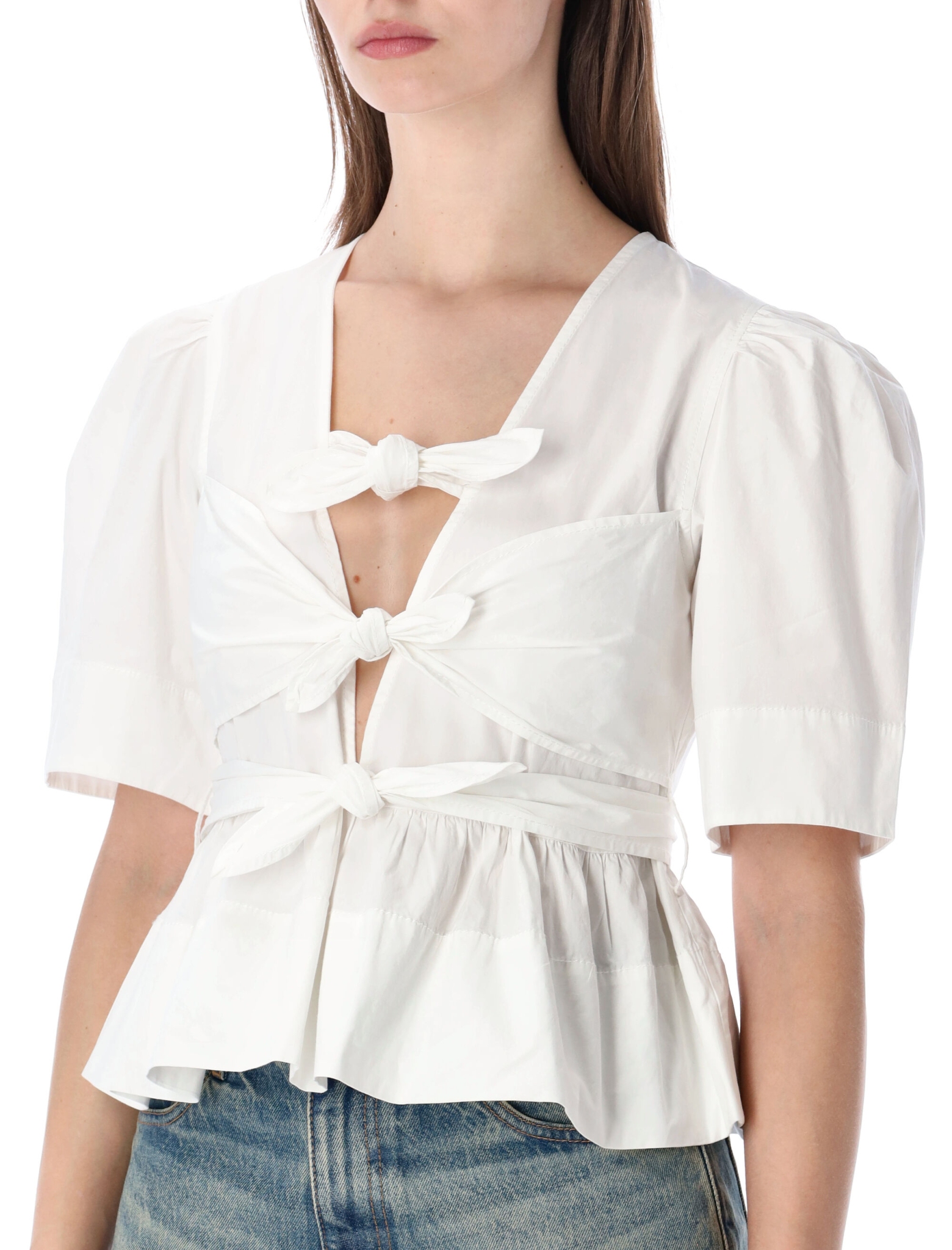 [GANNI] Shirts Short Sleeve SS26 W03096977151