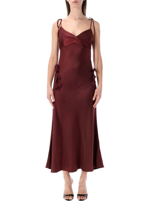 [SELF PORTRAIT] Sleeveless dress SS26 RS26218MBUBURGUNDY