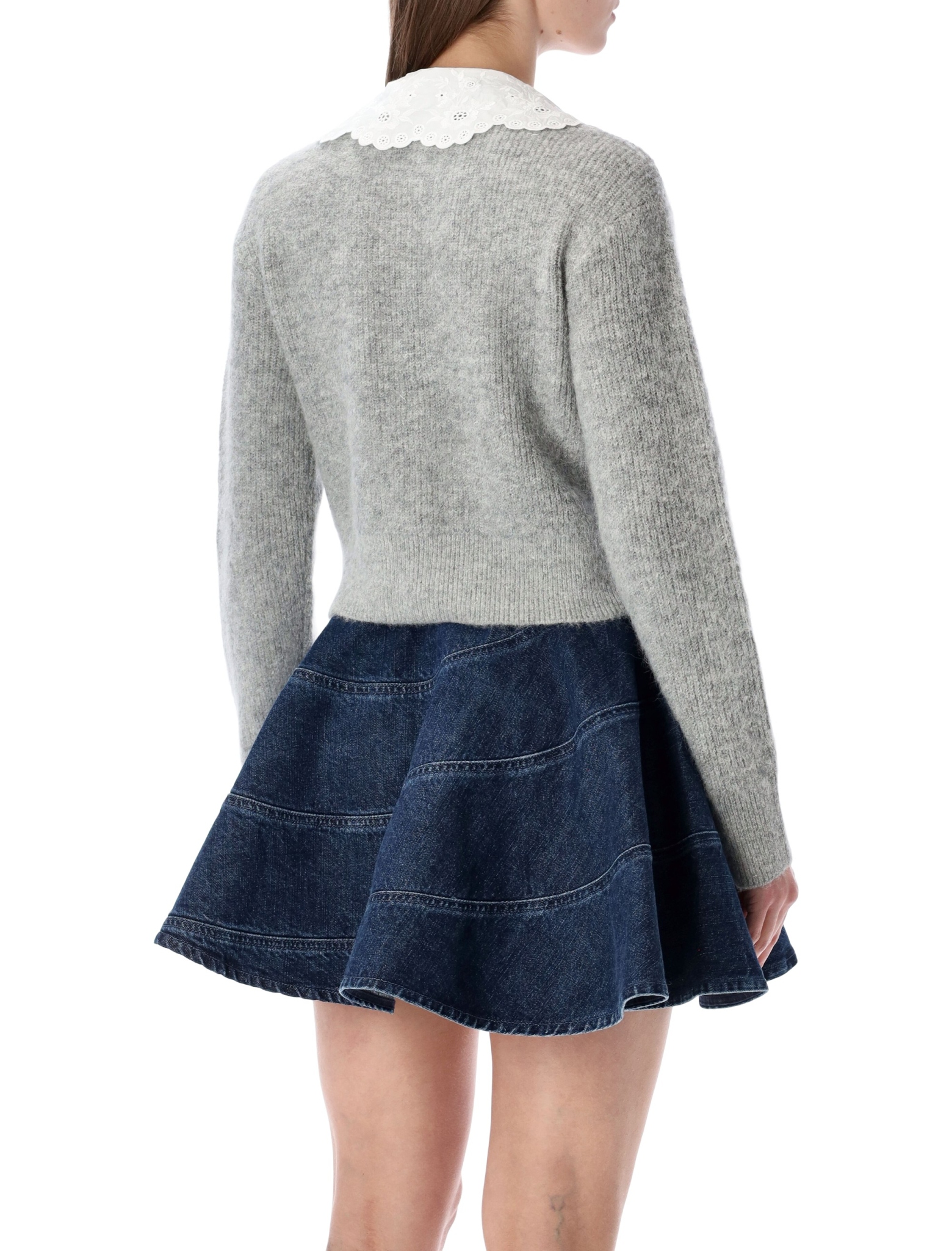 [SELF PORTRAIT] Cardigan SS26 RS26123CGRGREY