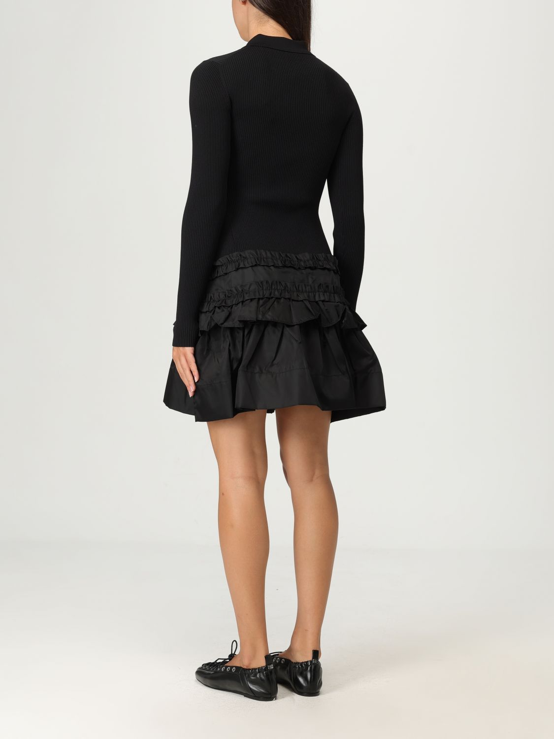 [GANNI] Long sleeve dress FW25 K2523 099