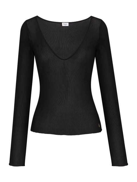 [Saint Laurent] T-shirts Long Sleeve FW26 876789Y37SM1000 NOIR