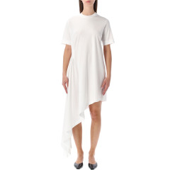 [LOULOU] Short sleeve dress SS26 IGARIWHITE