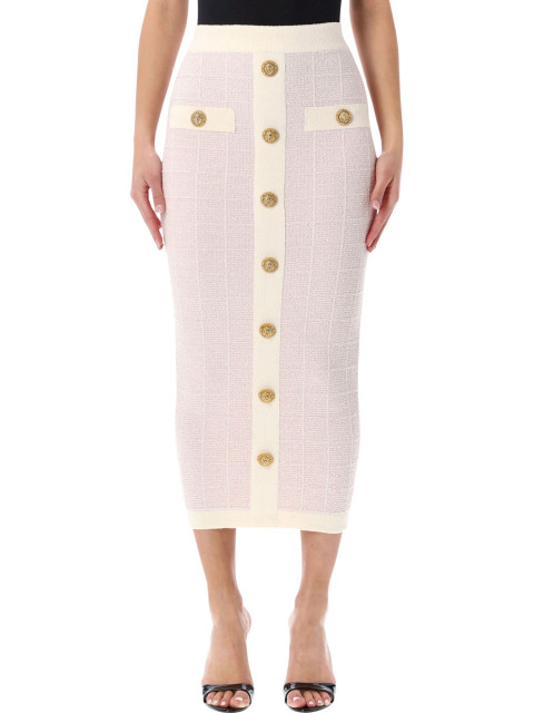 [Balmain] Long skirt SS26 GF1LD024KJ48OIB