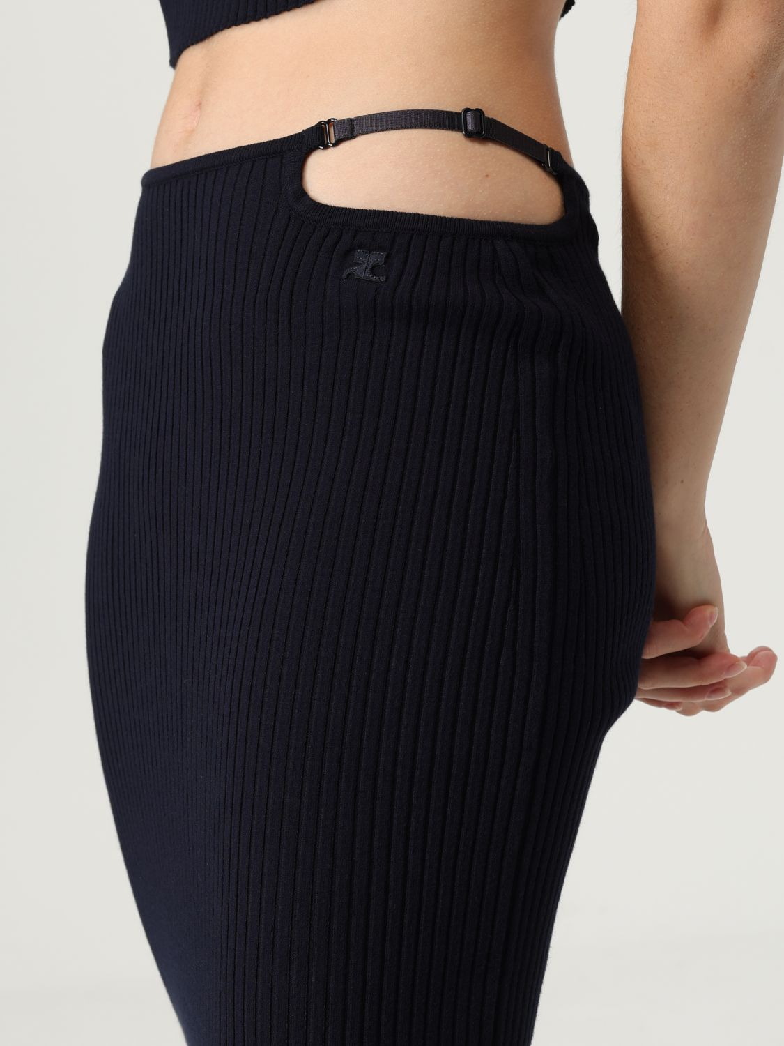 [Courreges] Midi skirt FW25 125MJU232FI0001 7075