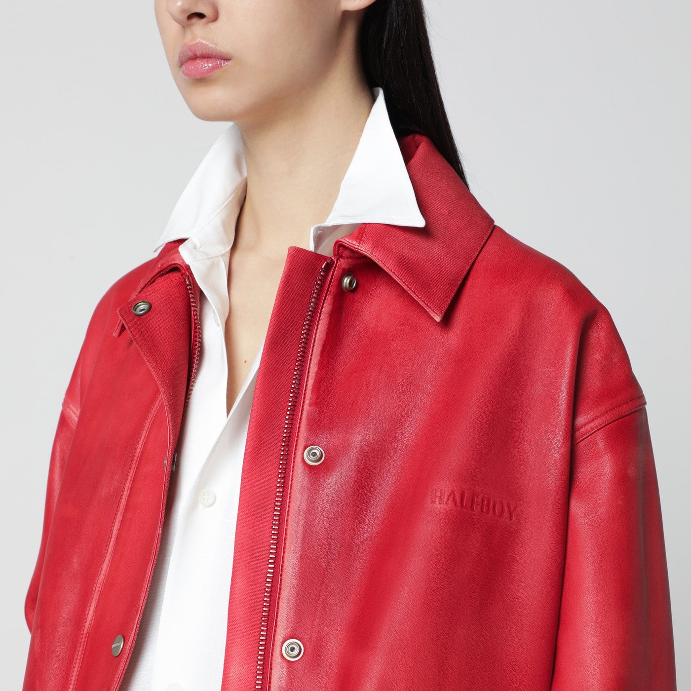 [HALFBOY] Leather Jacket SS26 HS261WL017LT041