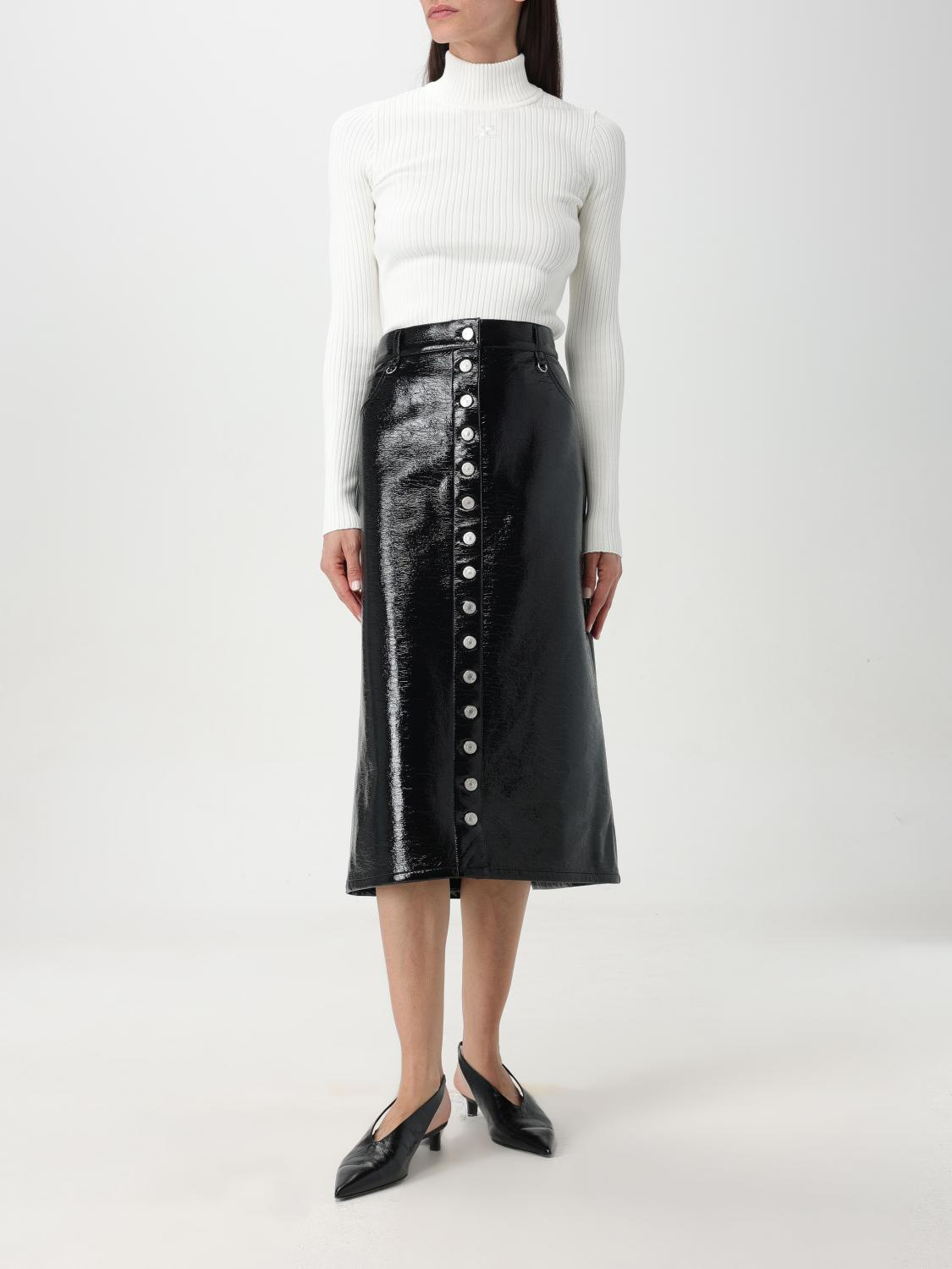 [Courreges] Midi skirt FW25 124CJU155VY0014 9999
