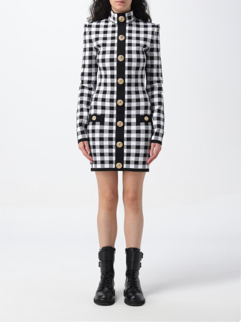 [Balmain] Long sleeve dress FW25 CF1R8019KF51 EAB