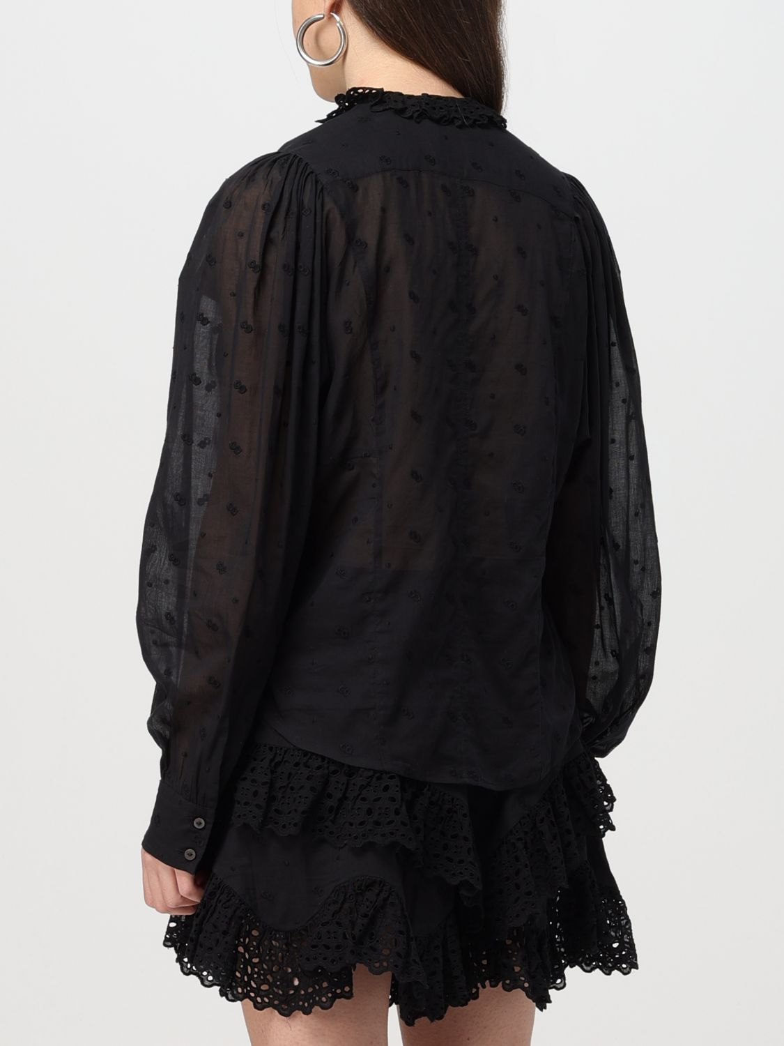 [Isabel Marant Etoile] Shirts Long Sleeve FW25 HT0378FAB1J10E 01BK