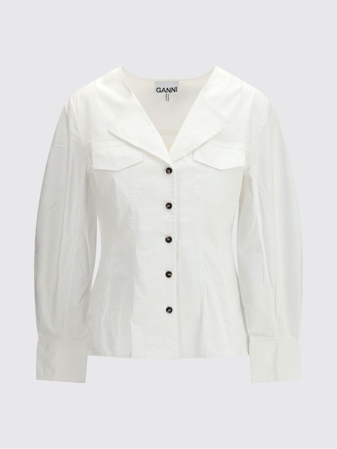 [GANNI] Shirts Long Sleeve SS26 A1040353 151