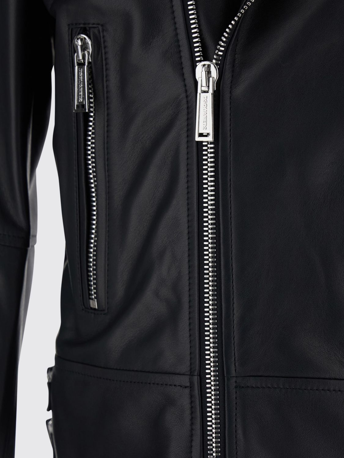 [Dsquared2] Leather Jacket SS26 S74AM1329SY1491 900