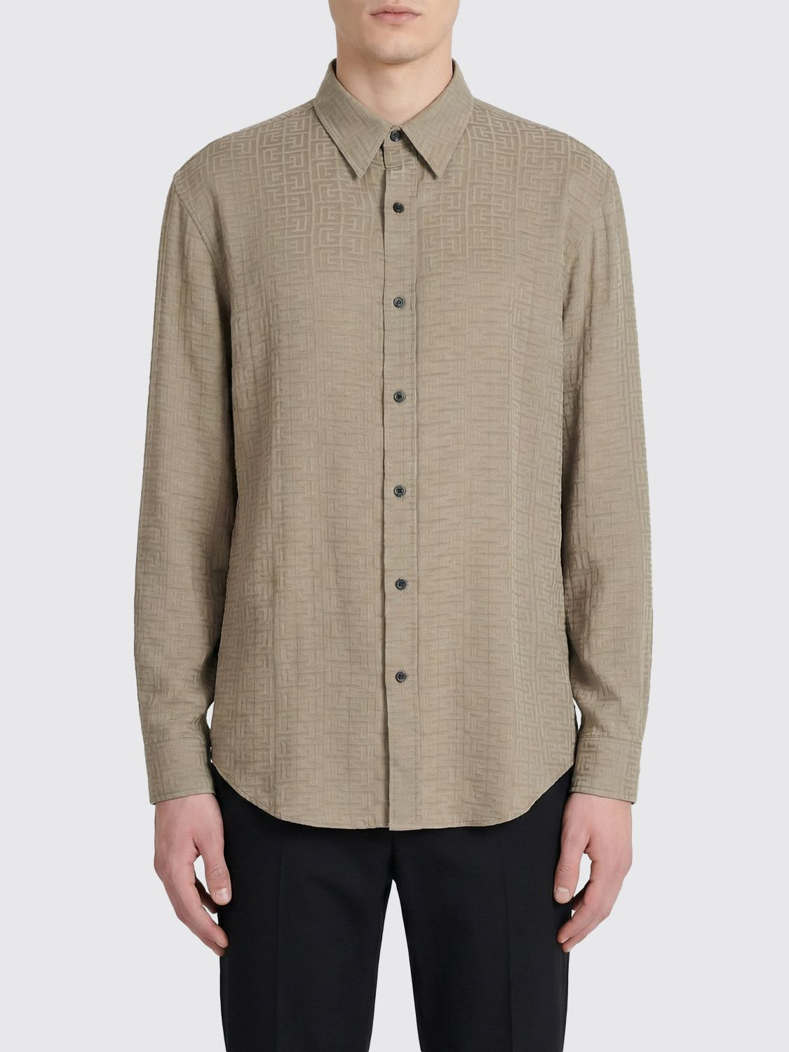 [Balmain] Shirts Long Sleeve SS26 GH1HS555VI74 9DJ