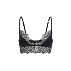 Satin soft-cup bralette Bra with lace