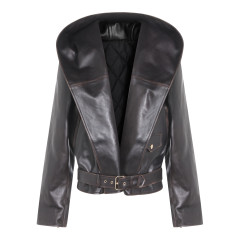 [Alaia] Leather Jacket SS26 AA9V0428L008A994