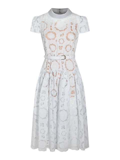 [Self - portrait] Short sleeve dress SS26 RS26167MBBLBLUE