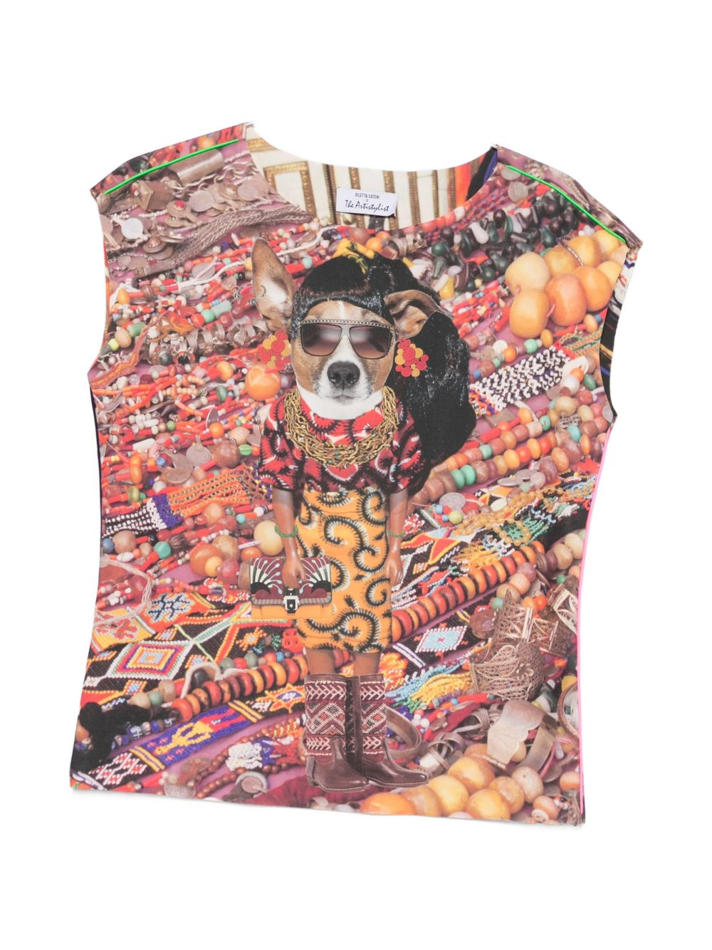 [THE ARTISTYLIST] T-shirts Sleeveless SS26 JEWELERY SCUBA TOP MLT