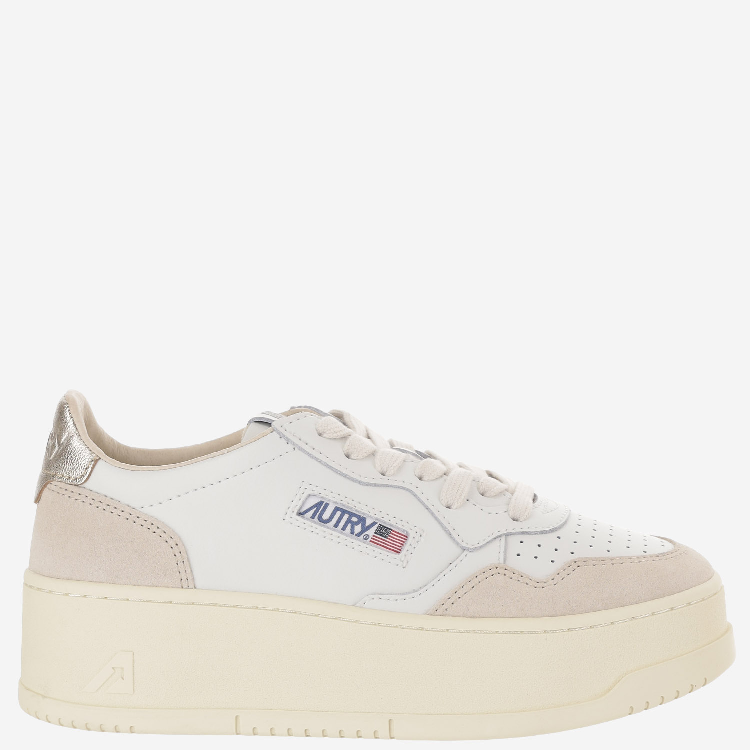 [AUTRY] Sneakers FW26 PTLWLS01LEATSUEDEWHTPLAT