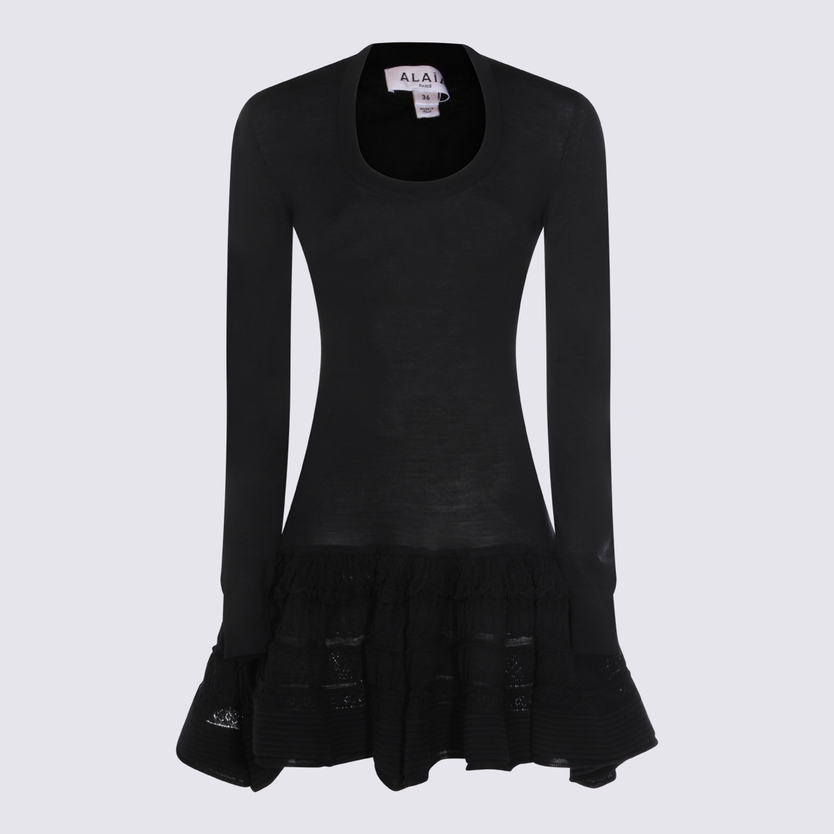 [Alaia] Long sleeve dress SS26 AA9R2867K164C995