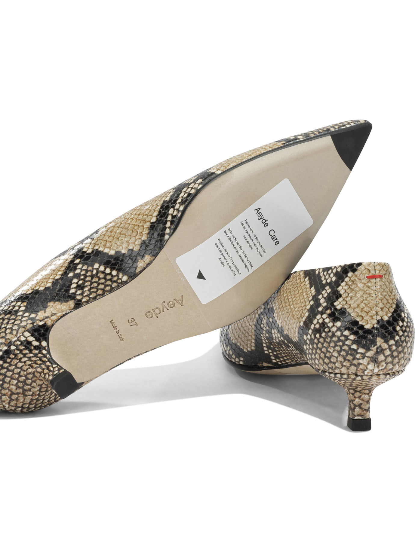 [Aeyde] Pumps FW26 CLARASNAKE PRINT CALF LEATHERHAZELNUT