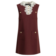 [Self-portrait] Sleeveless dress FW26 PF26-001SB-BUBURGUNDY