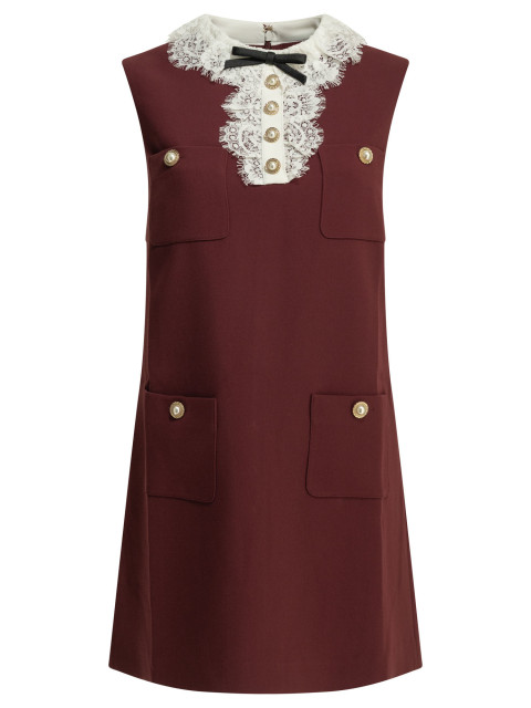 [Self-portrait] Sleeveless dress FW26 PF26-001SB-BUBURGUNDY