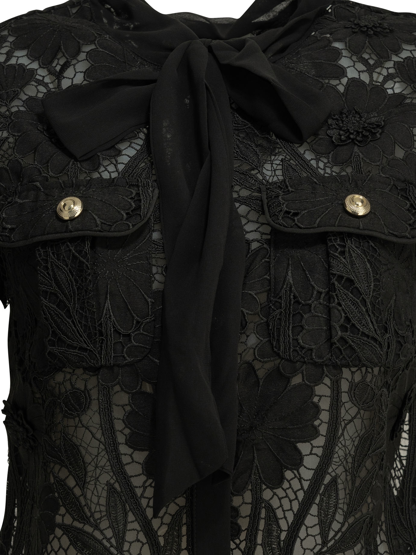 [Self-portrait] Blouse FW26 PF26-111T-BBLACK