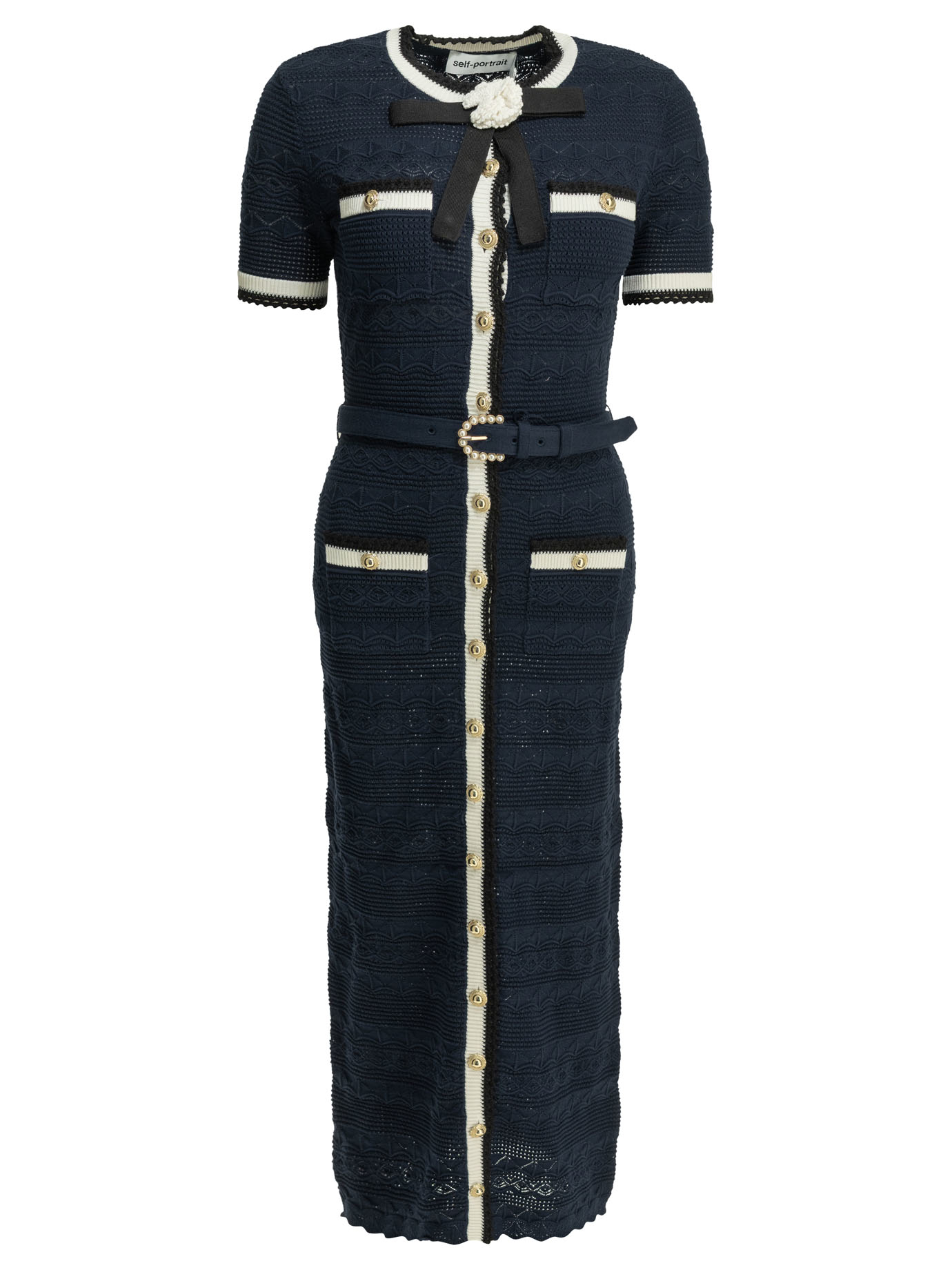 [Self-portrait] Dress FW26 PF26-072MA-NNAVY