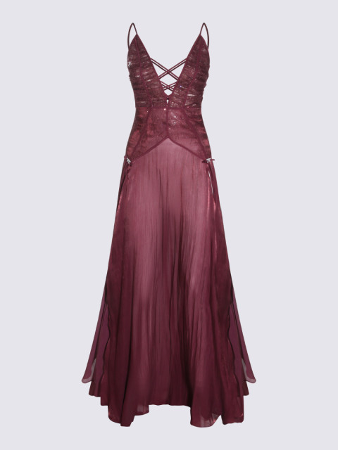 [NISSA] Sleeveless dress SS26 RRS16319BURGUNDY