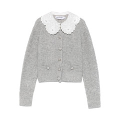 [SELF PORTRAIT] Cardigan SS26 RS26123CGRGREY