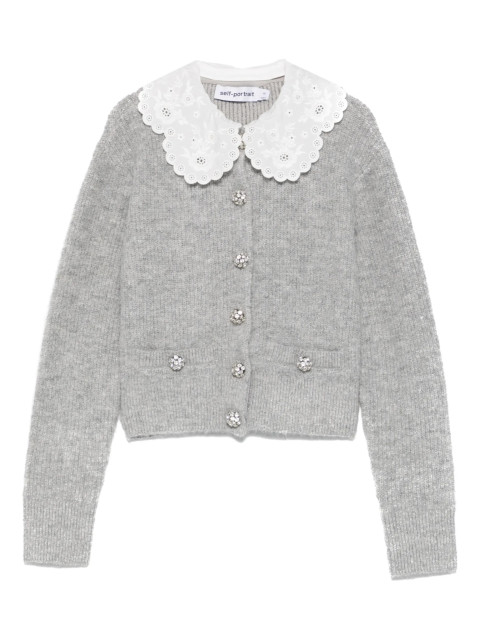 [SELF PORTRAIT] Cardigan SS26 RS26123CGRGREY