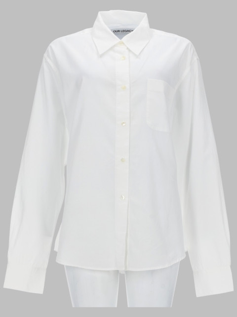 [Our Legacy] Shirts Long Sleeve FW26 W2262FL_WHITELIQUIDPOPLIN