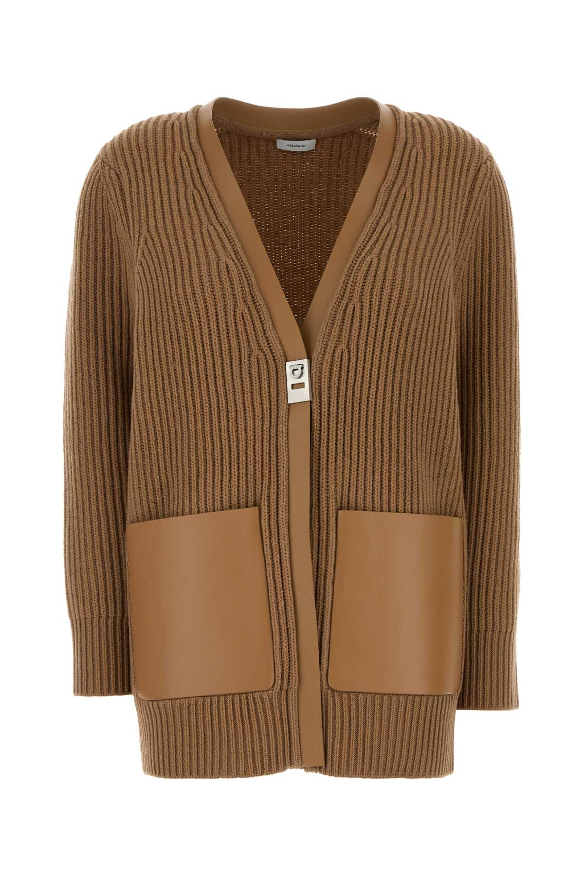 [Salvatore Ferragamo] Cardigan SS26 13H299790974 CAMEL
